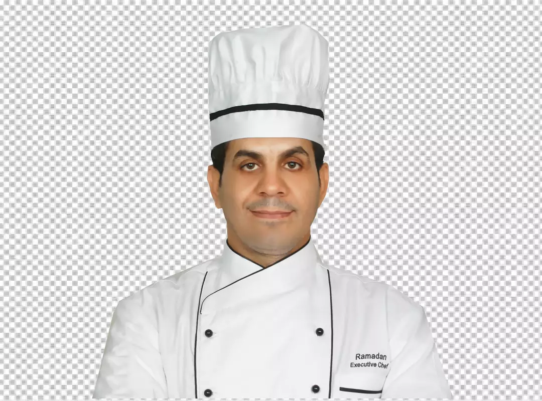 Free Premium PNG Portrait of young man chef transparent background 