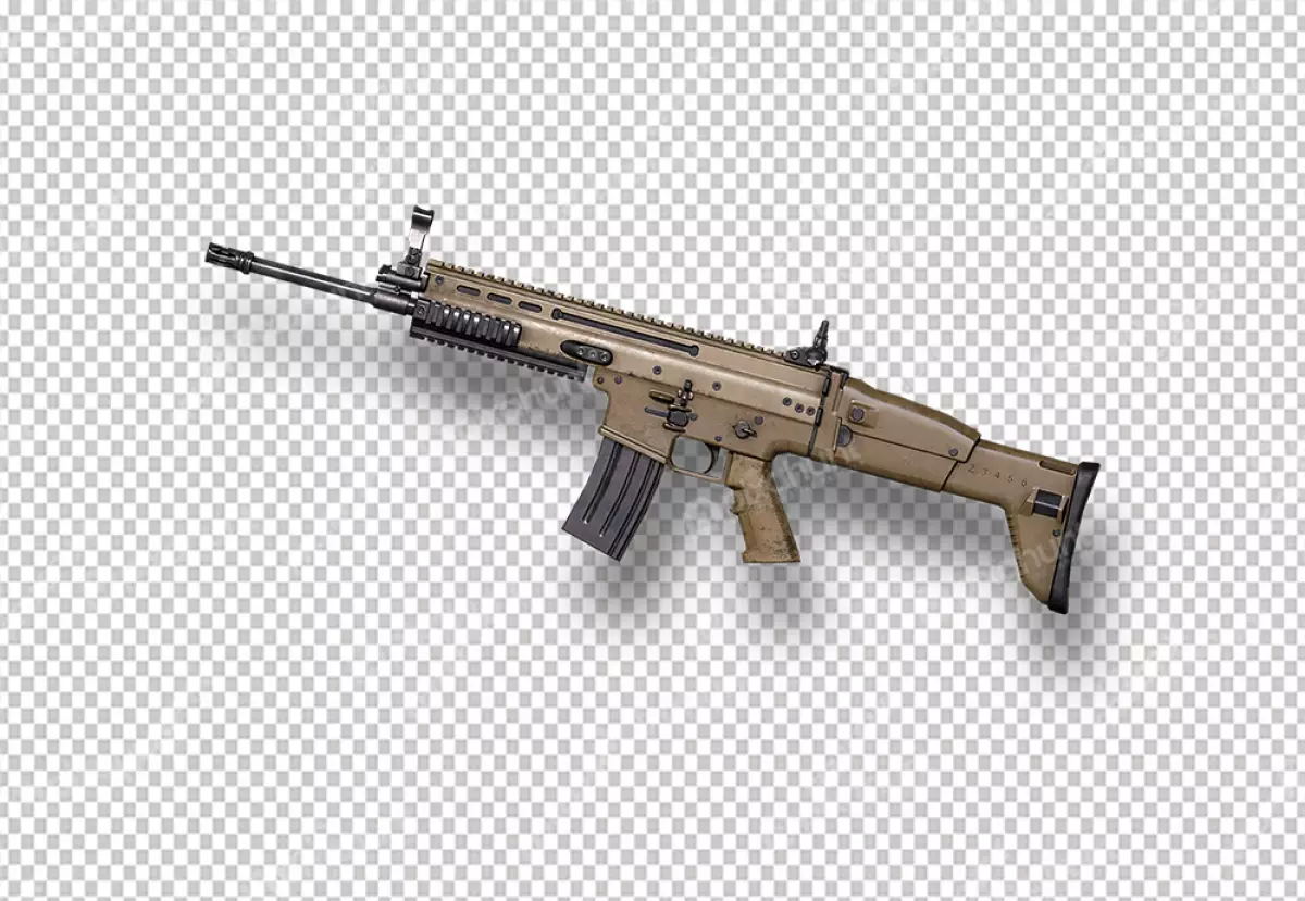 Free Premium PNG PUBG Weapon SCAR-L Rifle