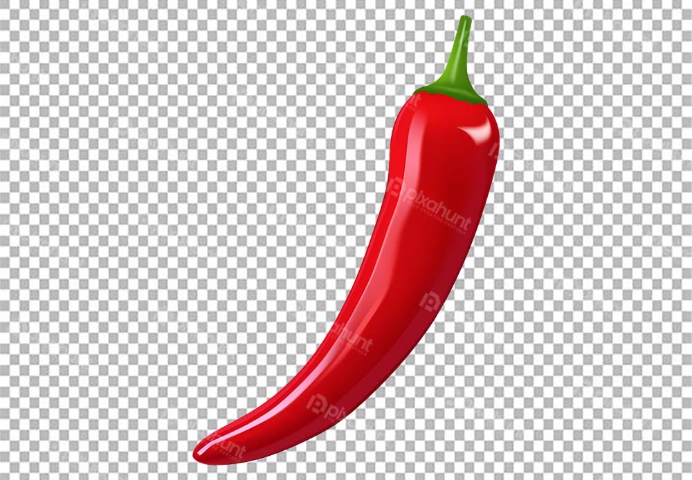 Free Premium PNG Real Red chili pepper: long, spicy, commonly used worldwide