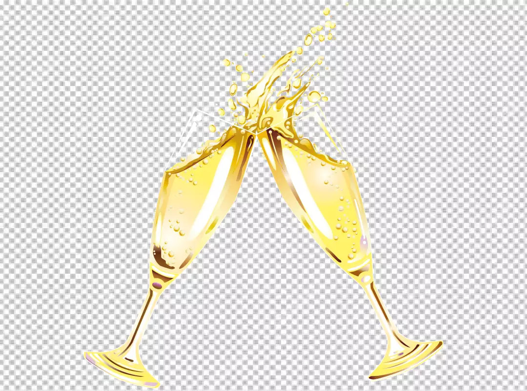 Free Premium PNG Realistic champagne glass photo realistic transparent background  