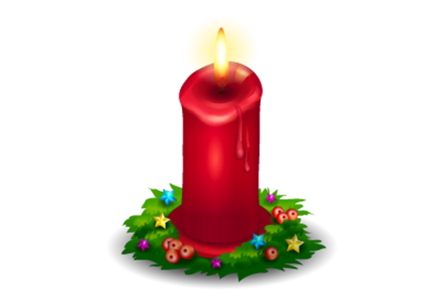 Free Premium PNG Realistic christmas candle  transparent background