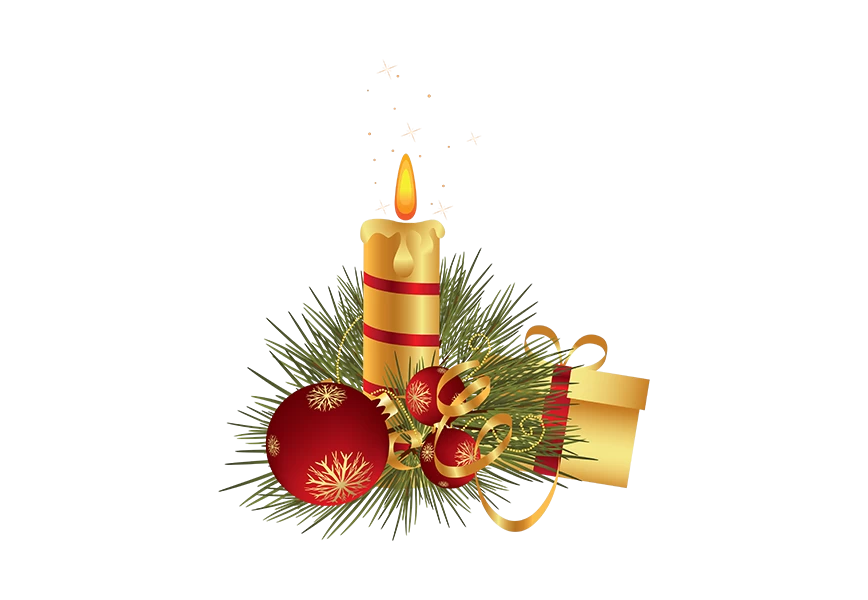 Free Premium PNG Realistic Christmas composition and Christmas balls transparent background