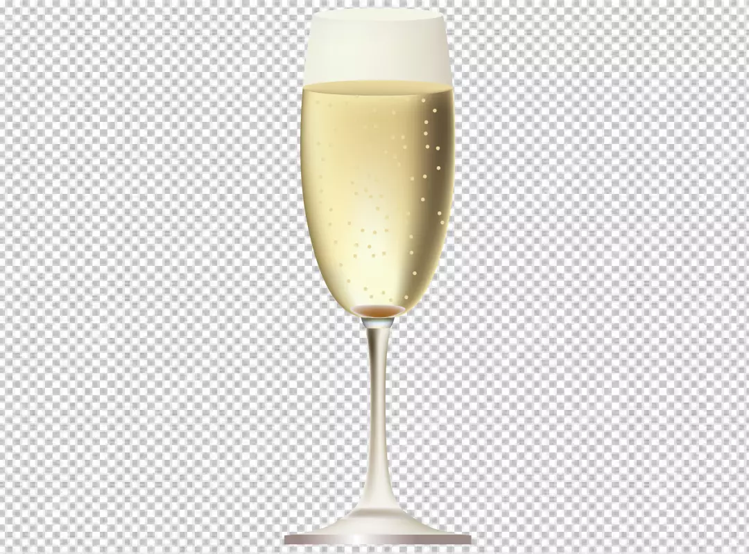 Free Premium PNG Realistic floating champagne glass