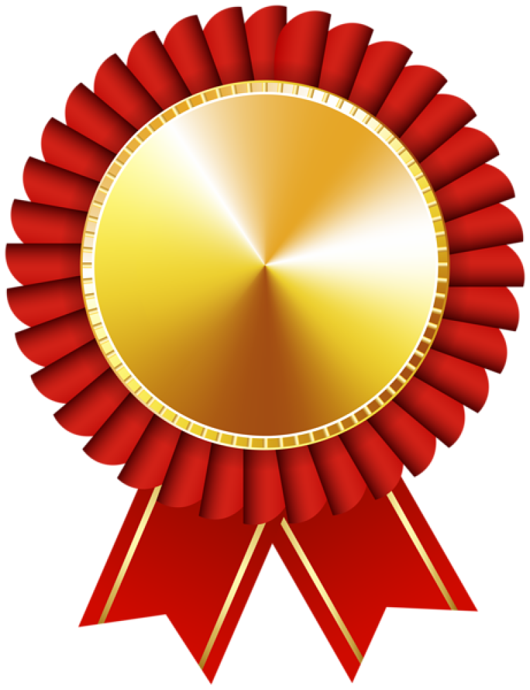 Free Premium PNG Red and gold award Winner badge transparent background