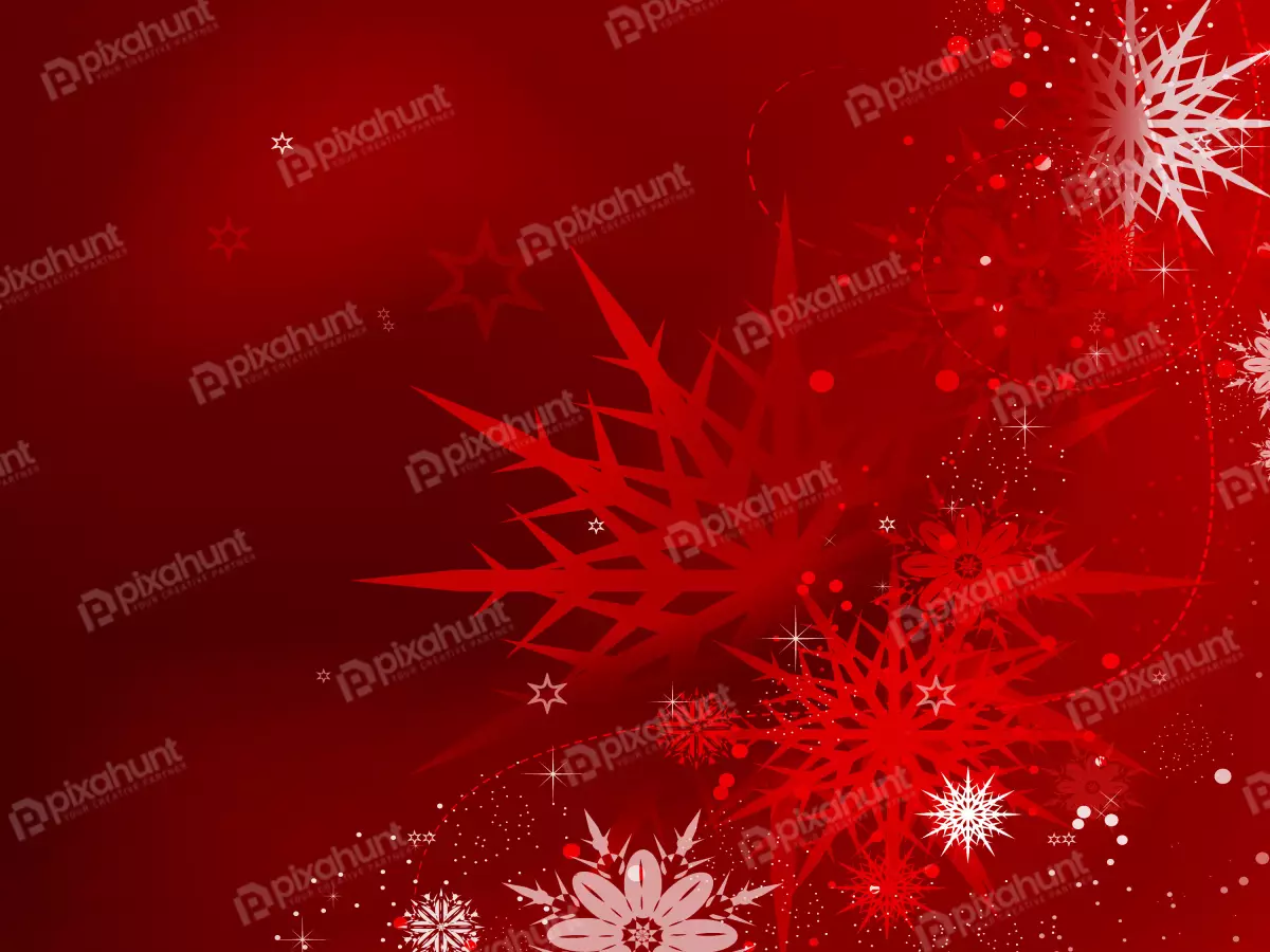 Free Premium Stock Photos Red christmas background with snowflakes and bokeh lights design