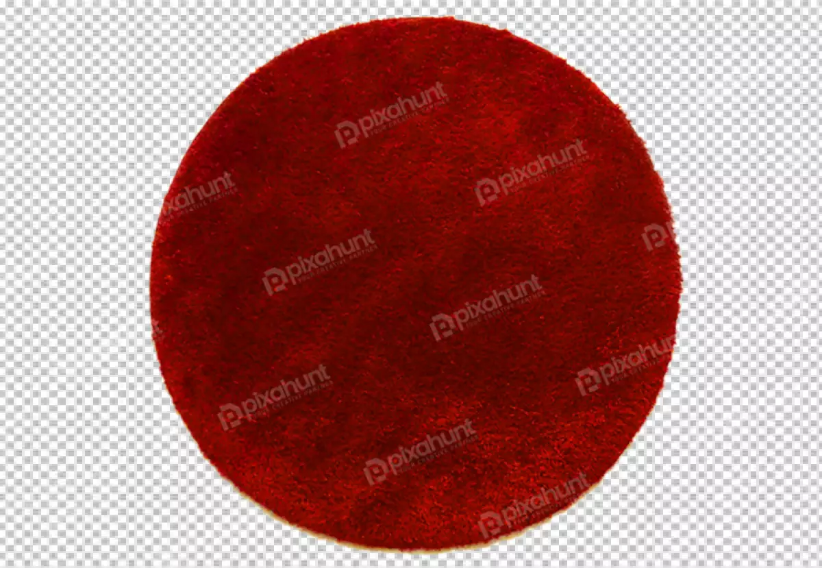 Free Premium PNG Red color rounded carpet transparent background