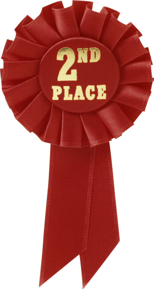 Free Premium PNG Red color third-place winner badge