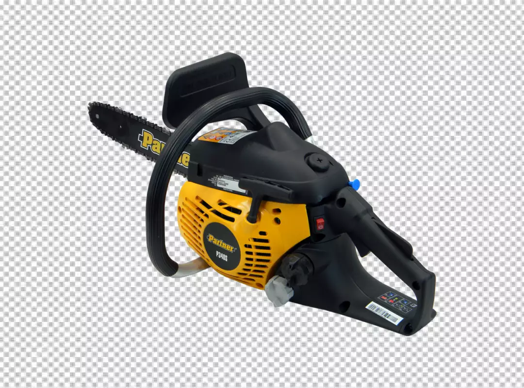 Free Premium PNG Red Professional Chainsaw Isolated on transparent  Background