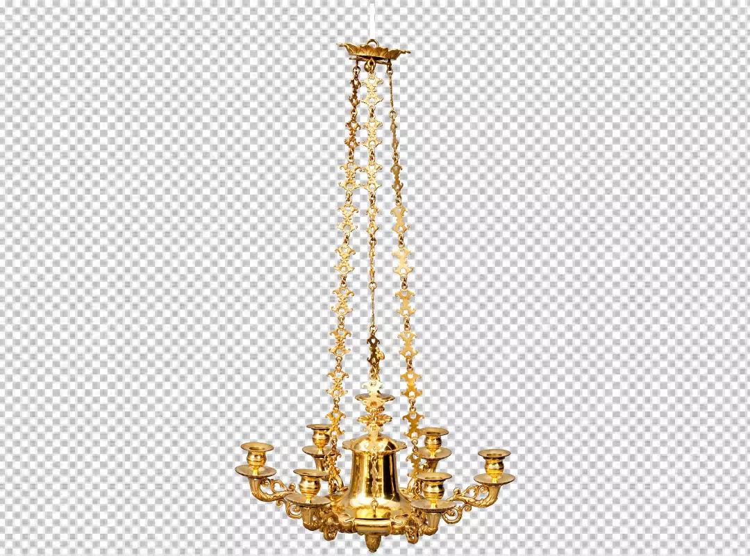 Free Premium PNG Retro chandelier isolated on transparent  background PNG