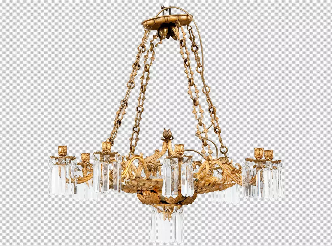 Free Premium PNG Retro chandelier isolated transparent backgrounded 
