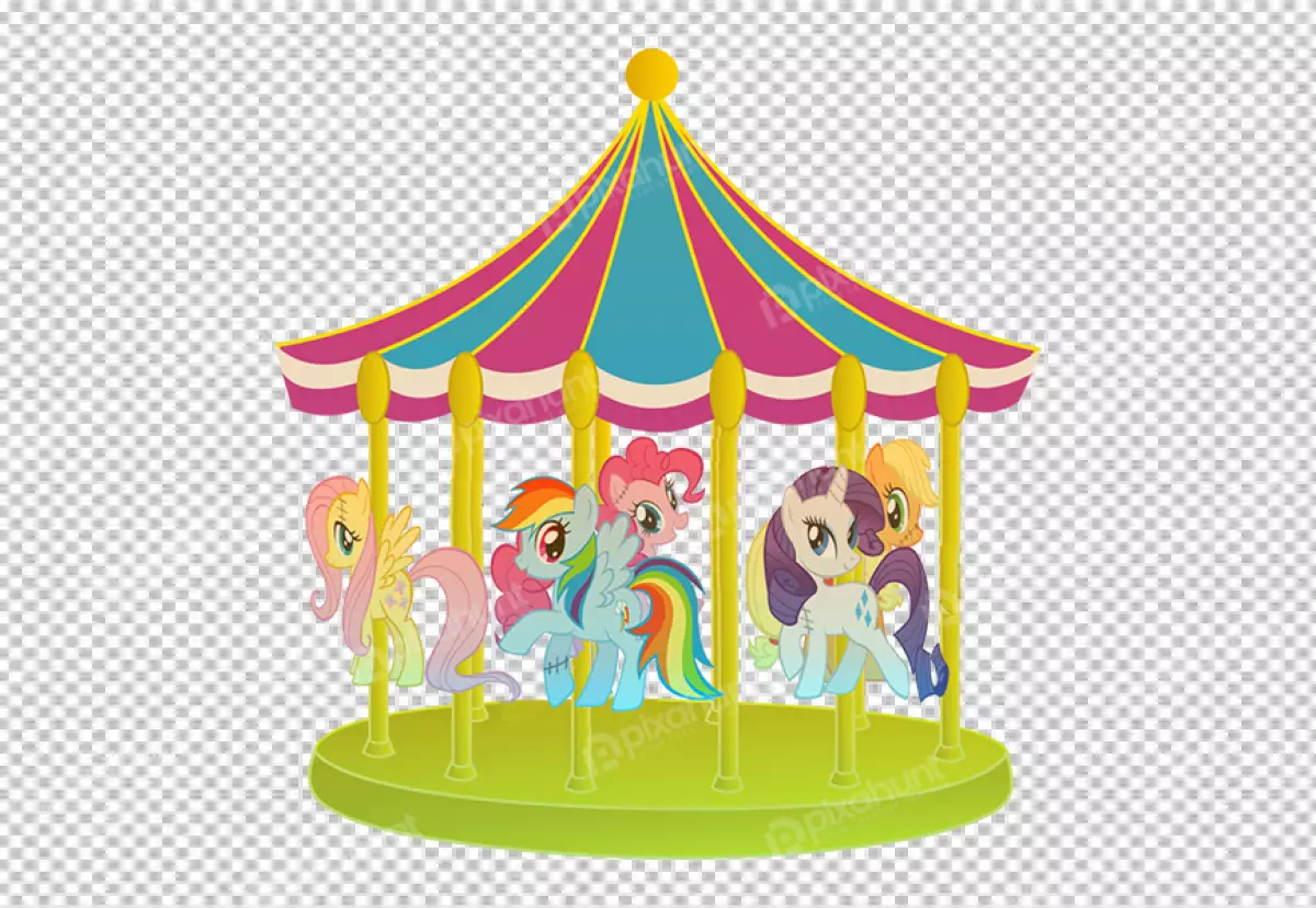 Free Premium PNG Ride attraction for children Amusement Park icon Vector illustration