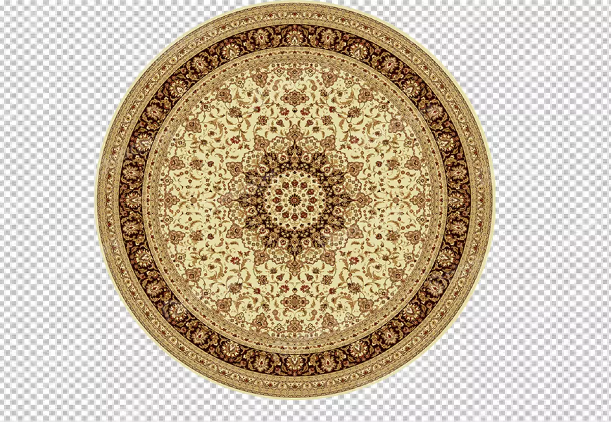 Free Premium PNG Rounded mandala type carpet transparent background png