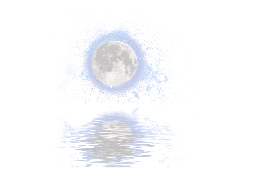Free Premium PNG Seascape With The Full Moon And Its Reflection On The Waves