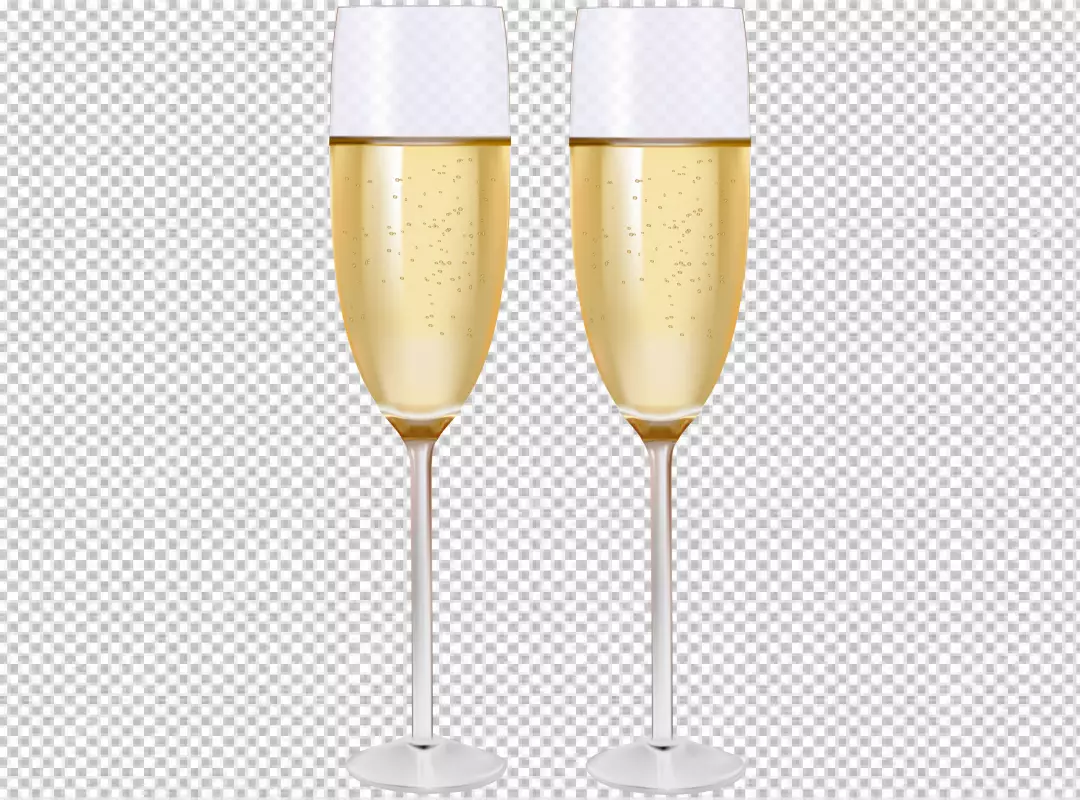 Free Premium PNG Set transparent glasses with white and red wine