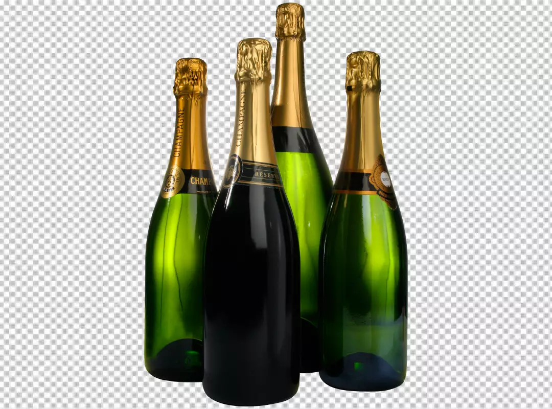 Free Premium PNG Shiny wine bottle reflects luxury celebration