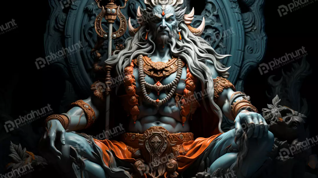 Free Premium Stock Photos Shiva Hindu Deity Statue in Sacred Temple India