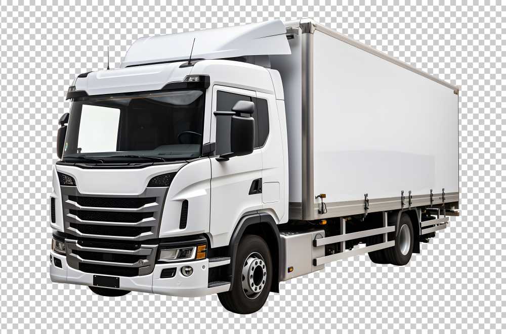 Free Premium PNG Side View Covered Van Truck