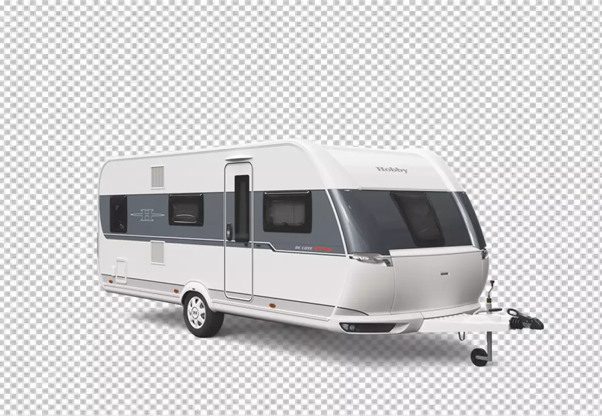 Free Premium PNG Side view of Camping trailers, travel mobile homes or caravan illustration