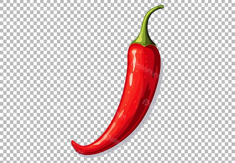 Free Premium PNG Single chili | Spicy red chili with round shape and heat