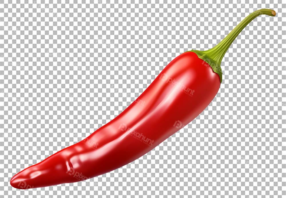 Free Premium PNG Single Red chili | Red chili pepper captured