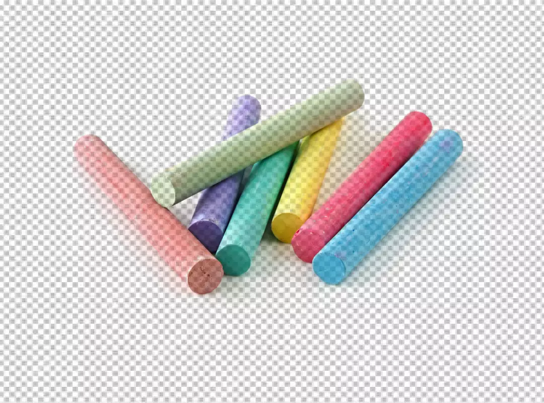 Free Premium PNG Six color chalk transparent background png