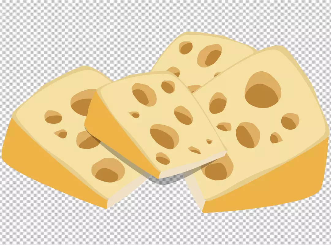 Free Premium PNG Slices of cheese isolated on PNG backgrounds closeup