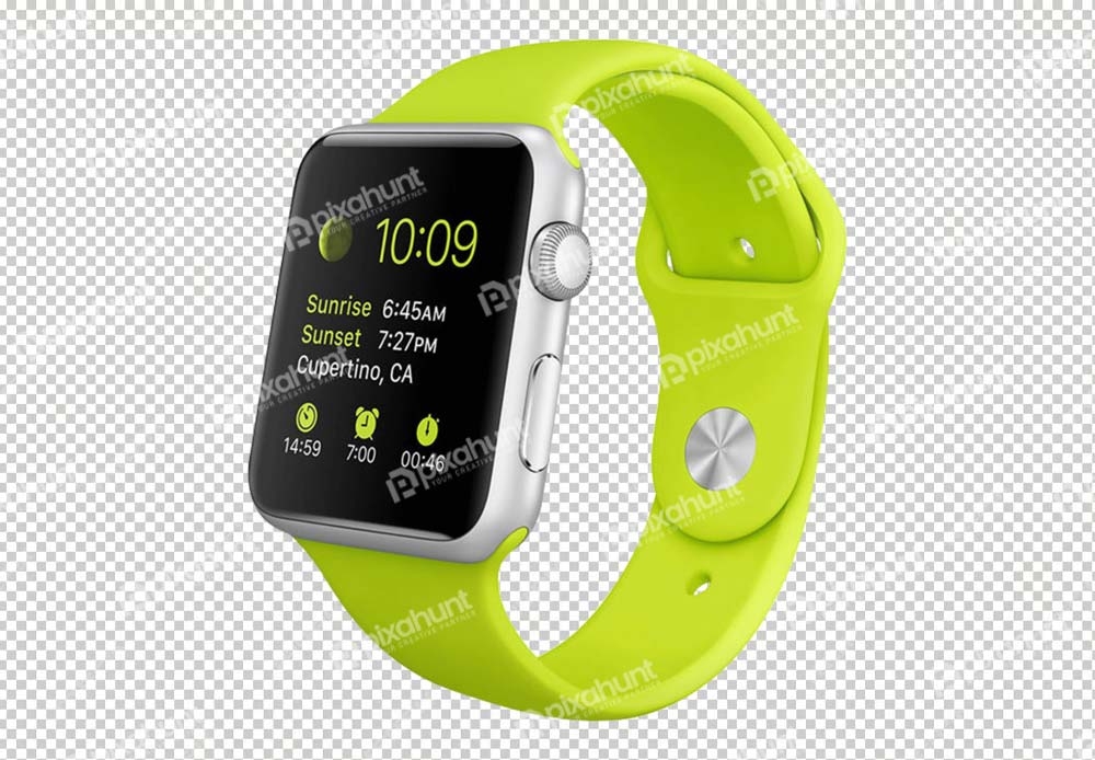 Free Premium PNG Smart green apple watch PNG
