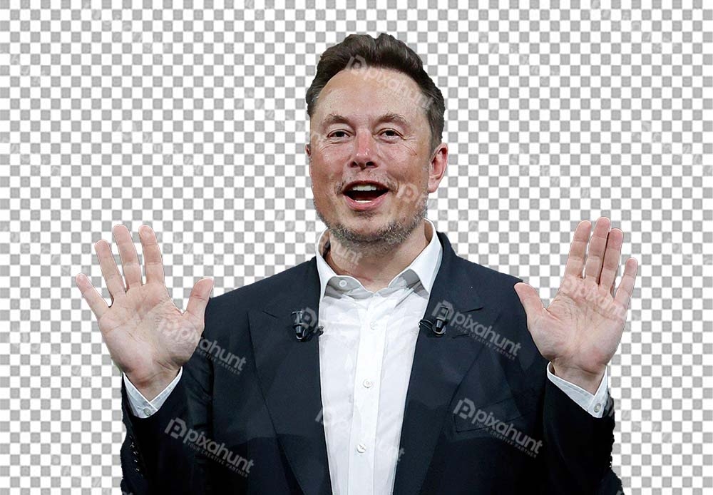 Free Premium PNG So Happy | Elon Musk Telegram Sticker Thumb Microphone, Elon Musk