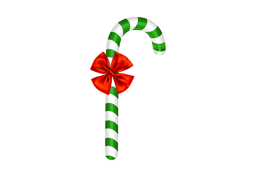 Free Premium PNG Striped candy cane watercolor illustration isolated
