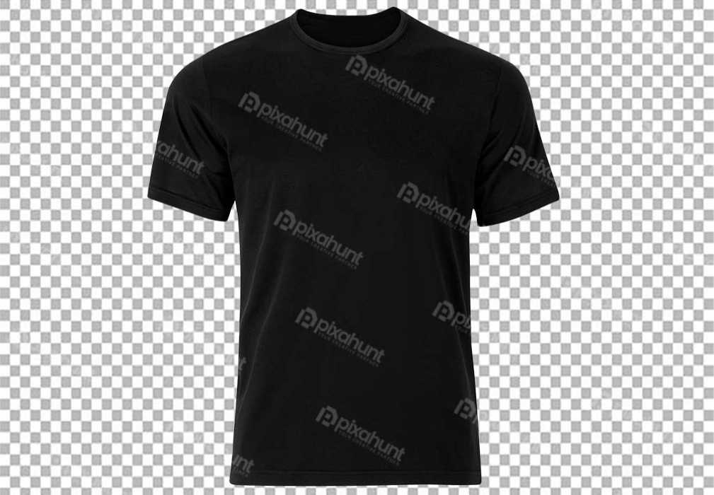Free Premium PNG T-shirt Polo shirt Clothing Sleeve | Black T Shirt | black crew-neck T-shirt