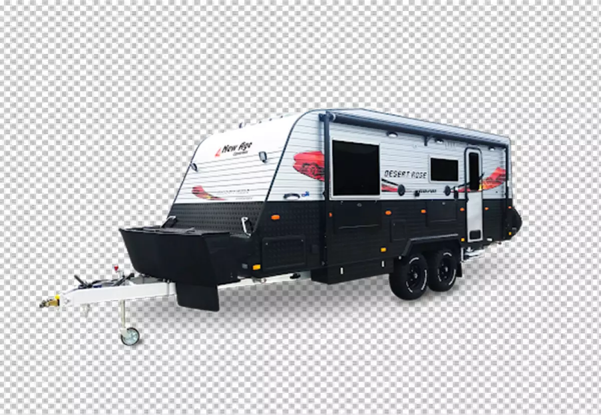 Free Premium PNG The travel trailer motor home mobile caravan family car camping truck isolated on transparent  background