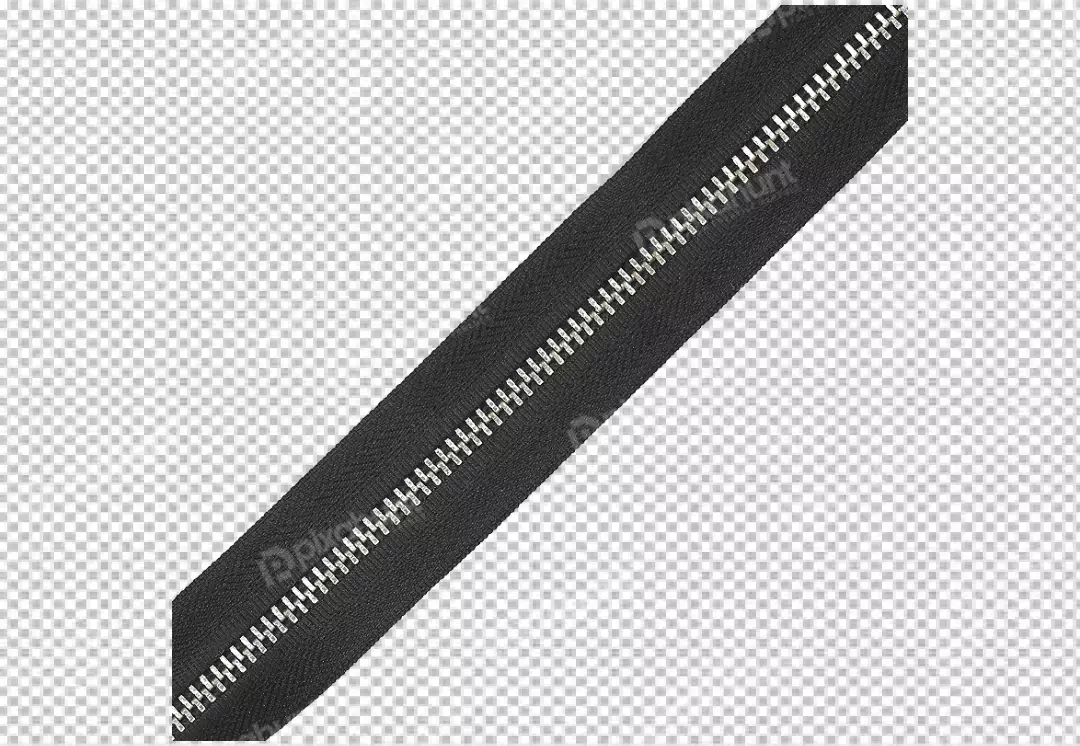 Free Premium PNG The zipper is made of metal with a black nylon zipper tape