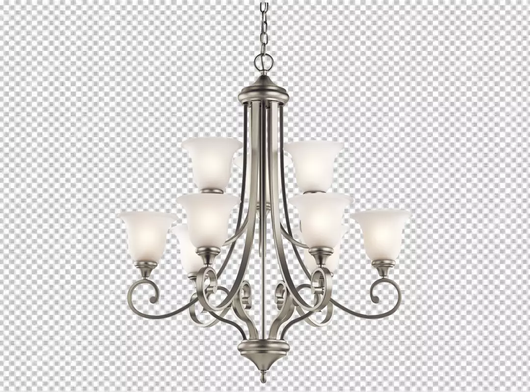 Free Premium PNG There is a chandelier with five lights hanging from it PNG