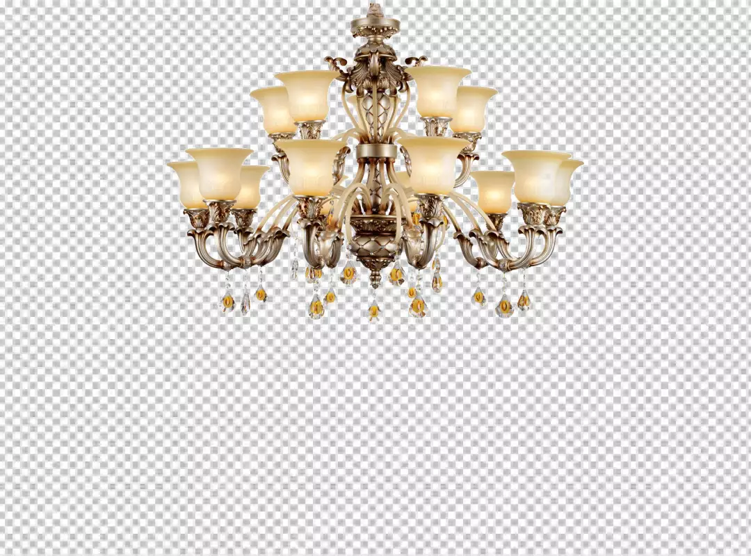 Free Premium PNG There is a chandelier with five lights hanging from it  transparent background PNG