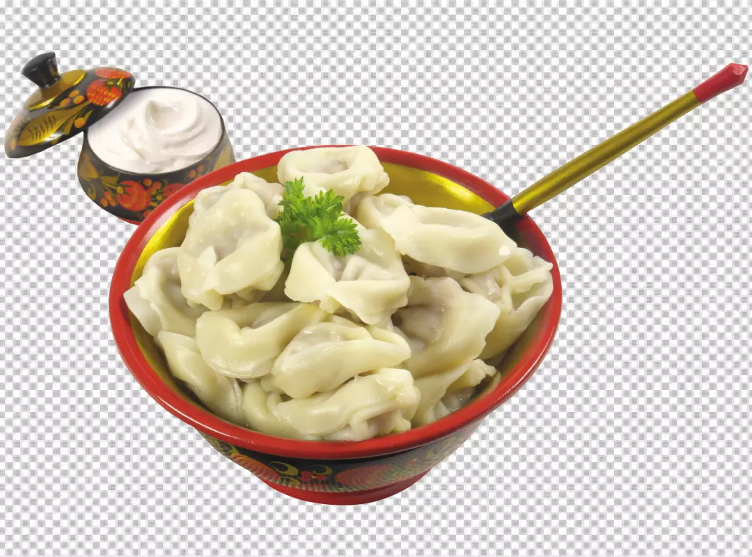 Free Premium PNG Top view delicious dumpling soup on dark-green desk food dough vegetable soup meat