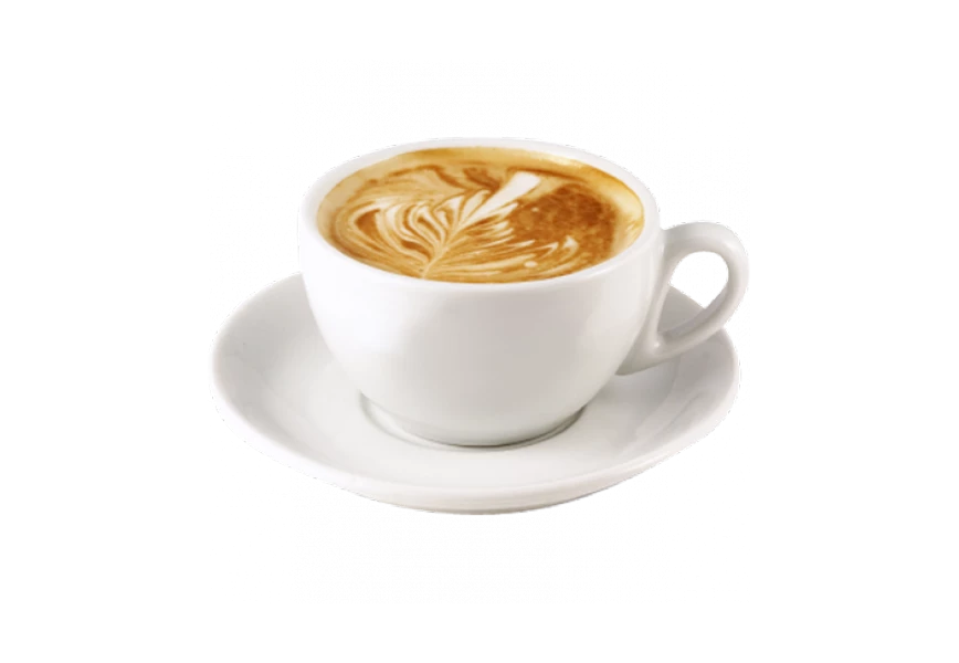 Free Premium PNG Top view espresso hot tasty inside white little plate transparent background