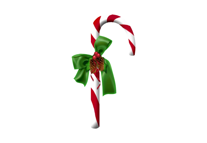 Free Premium PNG Traditional Christmas candy with bow on a transparent  background