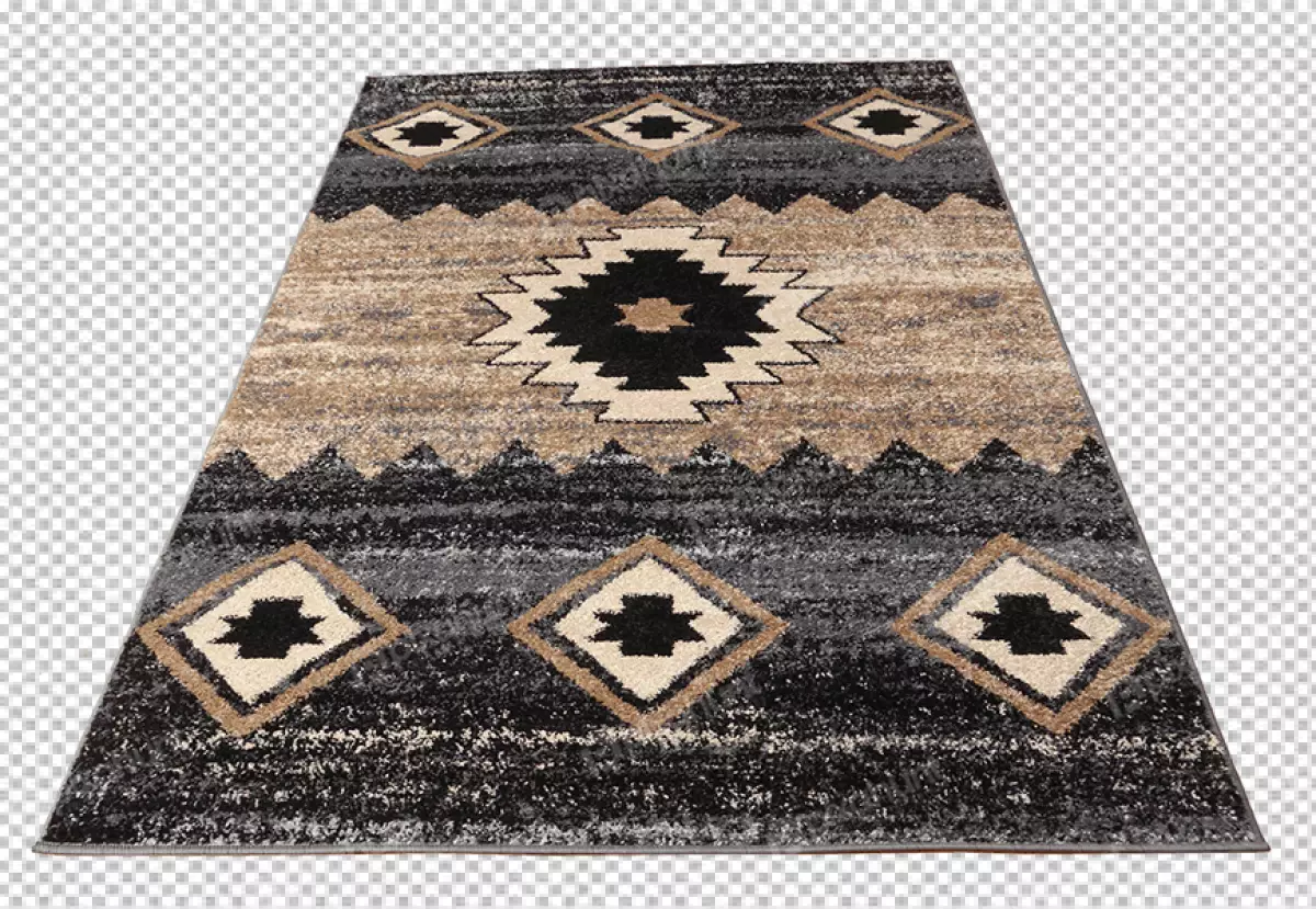 Free Premium PNG Traditional wool Turkish rug Handmade and decorative transparent clear background   