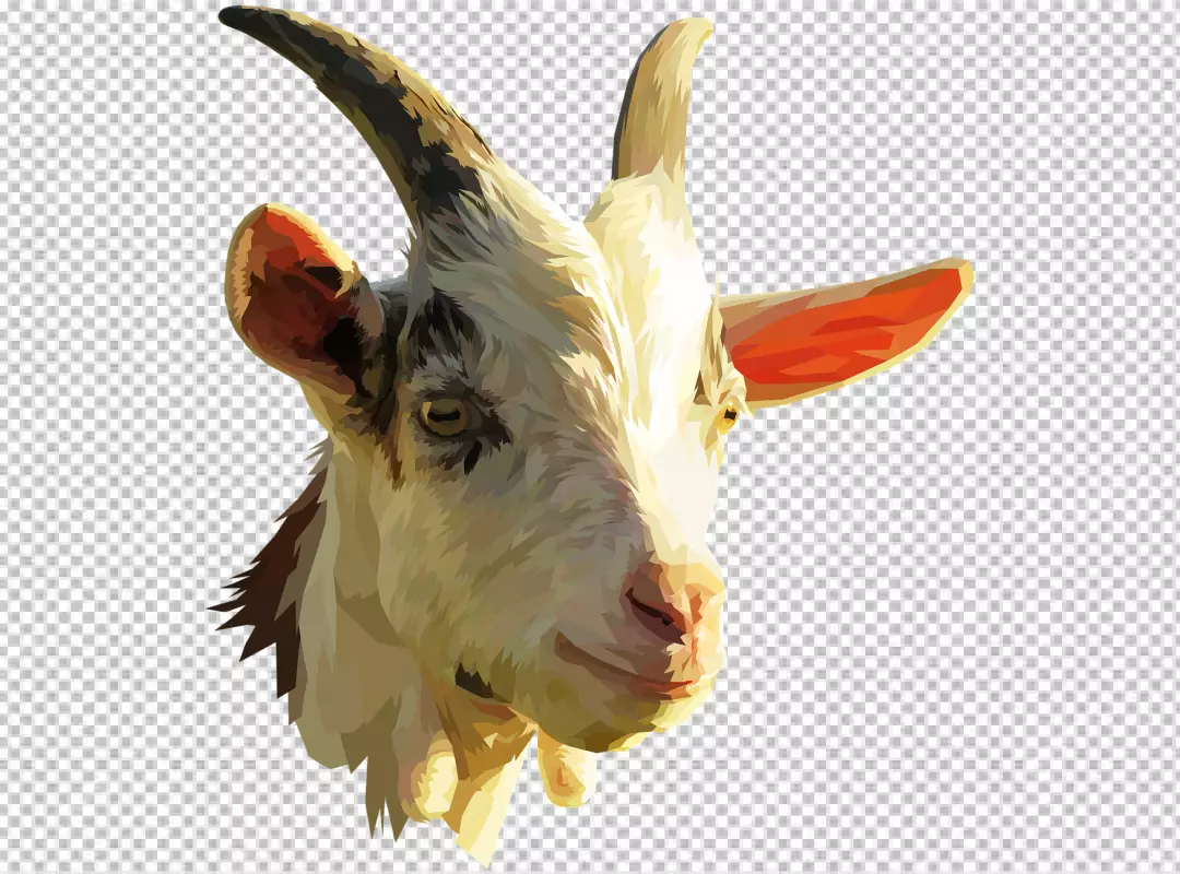 Free Premium PNG Transparent background a goat head arts