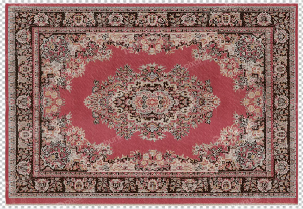 Free Premium PNG Transparent  background with handmade Turkish rugs in closeup