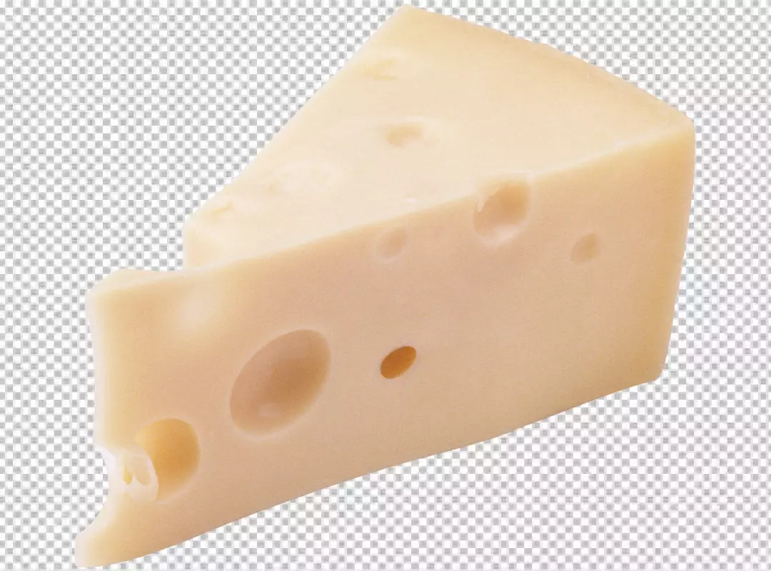 Free Premium PNG Triangular Pieces of Swiss Cheese Close up Isolated 