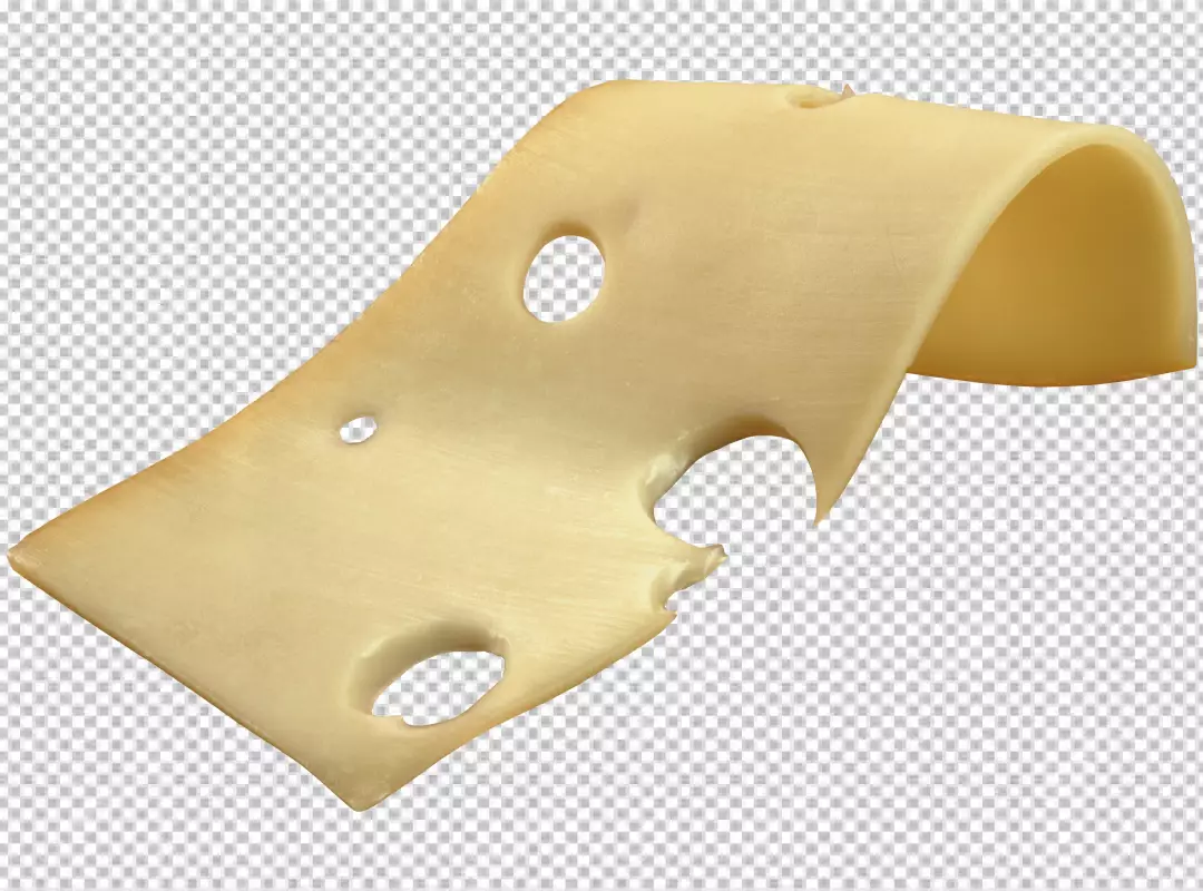 Free Premium PNG Triangular slice of yellow semihard swiss cheese