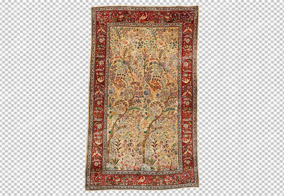 Free Premium PNG Turkish rug tapestry a colorful symbol of indigenous textile industry