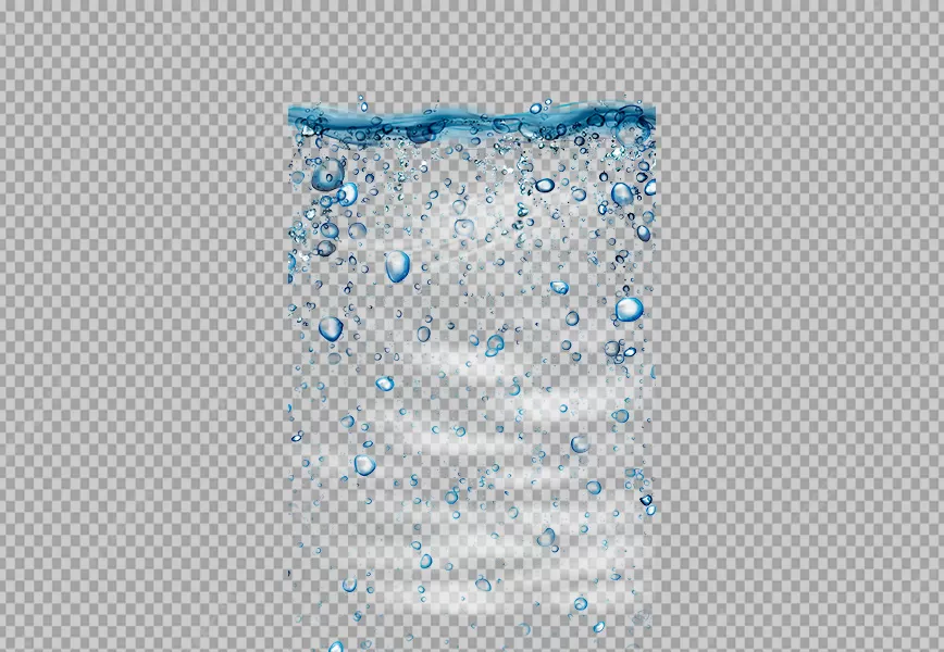 Free Premium PNG Water with air bubbles