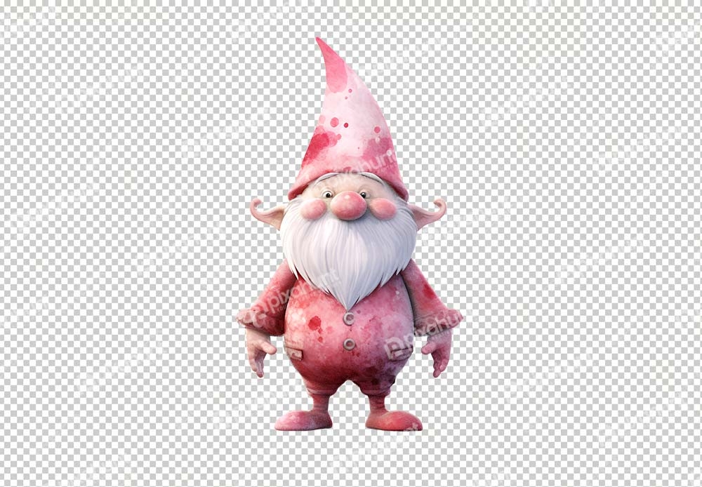 Free Premium PNG Watercolor Santa character looking Somthing