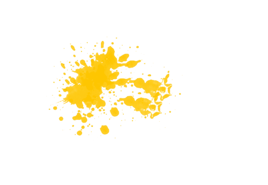 Free Premium PNG Watercolor splash in set of yellow