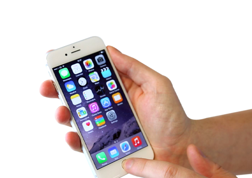 Free Premium PNG White Apple iPhone Smartphone