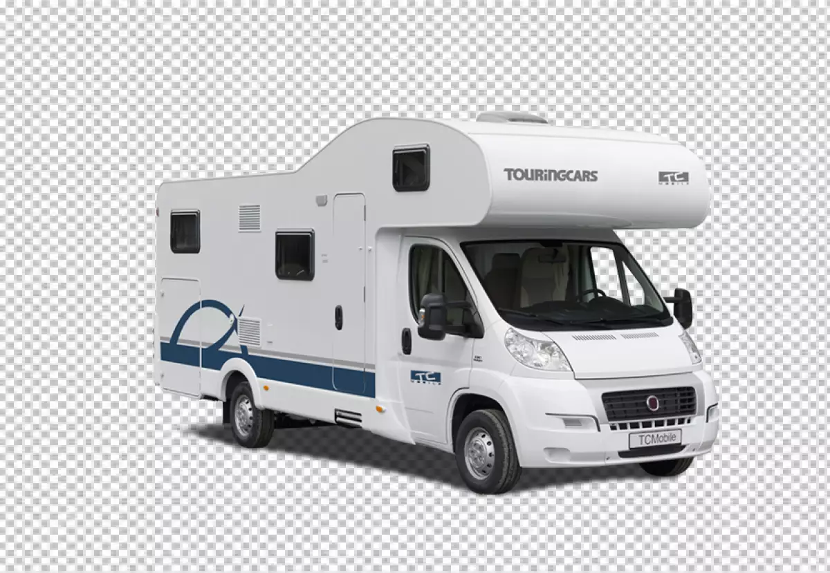 Free Premium PNG White caravan trailer or motorhome