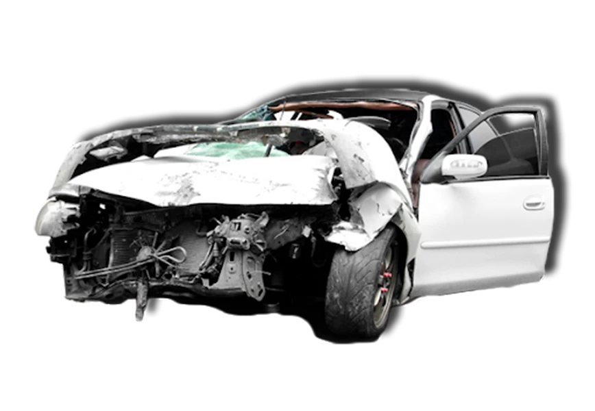 Free Premium PNG White color car crash