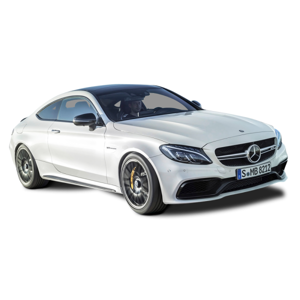 Free Premium PNG White Mercedes AMG C63 S Coupe Car PNG